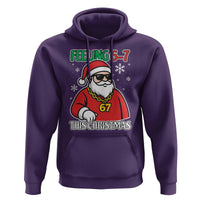 Feeling 67 This Christmas Hoodie Funny Cool Santa Six Seven Meme Holiday - Wonder Print Shop