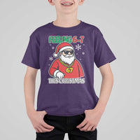 Feeling 67 This Christmas T Shirt For Kid Funny Cool Santa Six Seven Meme Holiday - Wonder Print Shop