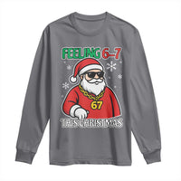 Feeling 67 This Christmas Long Sleeve Shirt Funny Cool Santa Six Seven Meme Holiday - Wonder Print Shop