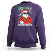 Feeling 67 This Christmas Sweatshirt Funny Cool Santa Six Seven Meme Holiday - Wonder Print Shop