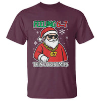 Feeling 67 This Christmas T Shirt Funny Cool Santa Six Seven Meme Holiday - Wonder Print Shop