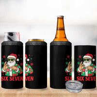 Cool Santa Six Seven Meme Christmas 4 in 1 Can Cooler Tumbler Funny 67 Holiday Hand Sign with Hipster Vibes - Wonder Print Shop