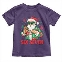 Cool Santa Six Seven Meme Christmas Toddler T Shirt Funny 67 Holiday Hand Sign with Hipster Vibes - Wonder Print Shop