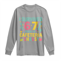 I Survived 67 Days of Cafeteria Chaos Long Sleeve Shirt Funny School Lunch Duty - Wonder Print Shop