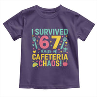 I Survived 67 Days of Cafeteria Chaos Toddler T Shirt Funny School Lunch Duty - Wonder Print Shop