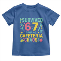 I Survived 67 Days of Cafeteria Chaos Toddler T Shirt Funny School Lunch Duty - Wonder Print Shop