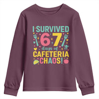 I Survived 67 Days of Cafeteria Chaos Youth Sweatshirt Funny School Lunch Duty - Wonder Print Shop