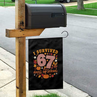 I Survived 67 Days of School Garden Flag Autumn Fall Leaves Back To School - Wonder Print Shop