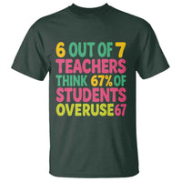 6 Out of 7 Teachers Think 67 Percent of Students Overuse 67 T Shirt Funny Viral Meme Educators - Wonder Print Shop