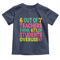 6 Out of 7 Teachers Think 67 Percent of Students Overuse 67 Toddler T Shirt Funny Viral Meme Educators - Wonder Print Shop