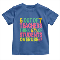 6 Out of 7 Teachers Think 67 Percent of Students Overuse 67 Toddler T Shirt Funny Viral Meme Educators - Wonder Print Shop