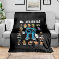 Italian Brainrot 67 Meme Throw Blanket Funny Six Seven Absurdist Viral Chaoscore Internet Humor Addicts - undefined
