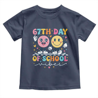 67th Day of School Vibes Toddler T Shirt Cute Retro Smiling Face for Students & Teachers - Wonder Print Shop