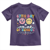67th Day of School Vibes Toddler T Shirt Cute Retro Smiling Face for Students & Teachers - Wonder Print Shop