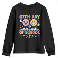 67th Day of School Vibes Youth Sweatshirt Cute Retro Smiling Face for Students & Teachers - Wonder Print Shop