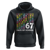67 Days of School Hoodie Colorful Countdown Grid Milestone Classroom Fun - Wonder Print Shop