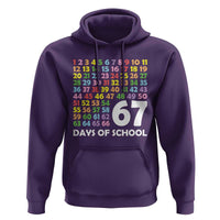 67 Days of School Hoodie Colorful Countdown Grid Milestone Classroom Fun - Wonder Print Shop