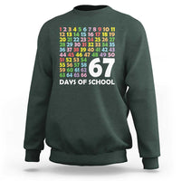 67 Days of School Sweatshirt Colorful Countdown Grid Milestone Classroom Fun - Wonder Print Shop