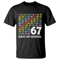 67 Days of School T Shirt Colorful Countdown Grid Milestone Classroom Fun - Wonder Print Shop