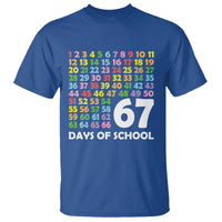 67 Days of School T Shirt Colorful Countdown Grid Milestone Classroom Fun - Wonder Print Shop