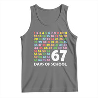 67 Days of School Tank Top Colorful Countdown Grid Milestone Classroom Fun - Wonder Print Shop