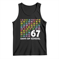 67 Days of School Tank Top Colorful Countdown Grid Milestone Classroom Fun - Wonder Print Shop
