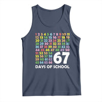 67 Days of School Tank Top Colorful Countdown Grid Milestone Classroom Fun - Wonder Print Shop
