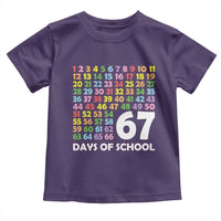 67 Days of School Toddler T Shirt Colorful Countdown Grid Milestone Classroom Fun - Wonder Print Shop