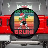Six Seven Bruh Christmas Dabbing Spare Tire Cover Funny 67 Meme Retro Santa Kid Vibes - Wonder Print Shop
