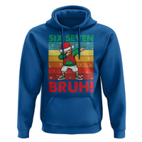 Six Seven Bruh Christmas Dabbing Hoodie Funny 67 Meme Retro Santa Kid Vibes - Wonder Print Shop