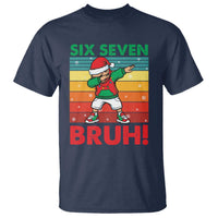 Six Seven Bruh Christmas Dabbing T Shirt Funny 67 Meme Retro Santa Kid Vibes - Wonder Print Shop