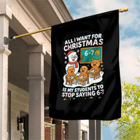 Gingerbread Classroom 67 Meme Garden Flag Funny Christmas Teacher My Students To Stop Saying Six Seven - Wonder Print Shop