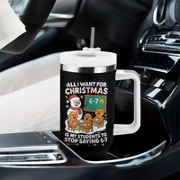 Gingerbread Classroom 67 Meme Tumbler With Handle Funny Christmas Teacher My Students To Stop Saying Six Seven - Wonder Print Shop