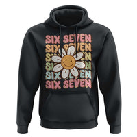 Six Seven Flower Power Hoodie Viral 67 Meme with Retro Daisy - Wonder Print Shop