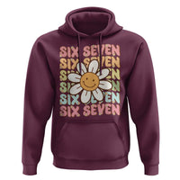 Six Seven Flower Power Hoodie Viral 67 Meme with Retro Daisy - Wonder Print Shop