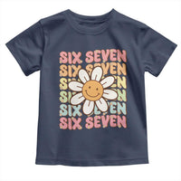 Six Seven Flower Power Toddler T Shirt Viral 67 Meme with Retro Daisy - Wonder Print Shop