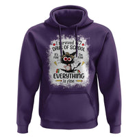 I Survived 67 Days of School Hoodie Funny Teacher Black Cat Chaos Everything Is Fine - Wonder Print Shop