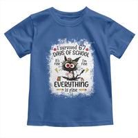 I Survived 67 Days of School Toddler T Shirt Funny Teacher Black Cat Chaos Everything Is Fine - Wonder Print Shop