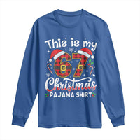 This Is My 67 Christmas Pajama Long Sleeve Shirt Funny Six Seven Buffalo Plaid Sleep Shirt Hot Xmas - Wonder Print Shop