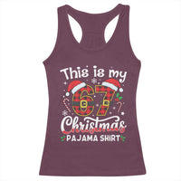 This Is My 67 Christmas Pajama Racerback Tank Top Funny Six Seven Buffalo Plaid Sleep Shirt Hot Xmas - Wonder Print Shop