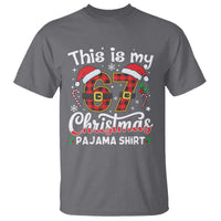 This Is My 67 Christmas Pajama T Shirt Funny Six Seven Buffalo Plaid Sleep Shirt Hot Xmas - Wonder Print Shop