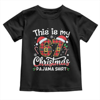 This Is My 67 Christmas Pajama Toddler T Shirt Funny Six Seven Buffalo Plaid Sleep Shirt Hot Xmas - Wonder Print Shop