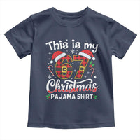 This Is My 67 Christmas Pajama Toddler T Shirt Funny Six Seven Buffalo Plaid Sleep Shirt Hot Xmas - Wonder Print Shop