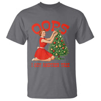 Funny Retro Christmas Pinup Girl T Shirt Oops I Got Another Tree Vintage Pin Up Style Holiday Humor - Wonder Print Shop