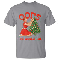 Funny Retro Christmas Pinup Girl T Shirt Oops I Got Another Tree Vintage Pin Up Style Holiday Humor - Wonder Print Shop