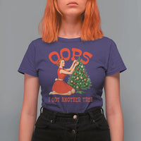 Funny Retro Christmas Pinup Girl T Shirt For Women Oops I Got Another Tree Vintage Pin Up Style Holiday Humor - Wonder Print Shop