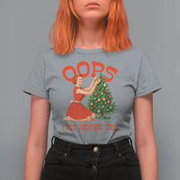 Funny Retro Christmas Pinup Girl T Shirt For Women Oops I Got Another Tree Vintage Pin Up Style Holiday Humor - Wonder Print Shop