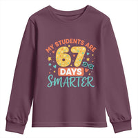 My Students Are 67 Days Smarter Youth Sweatshirt Funny Sixe Seven Meme Cute Teacher Pride - Wonder Print Shop