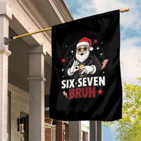 Six Seven Bruh Christmas Meme Garden Flag Cool Santa 67 Hand Sign Street Style Vibes - Wonder Print Shop