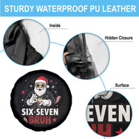 Six Seven Bruh Christmas Meme Spare Tire Cover Cool Santa 67 Hand Sign Street Style Vibes - Wonder Print Shop
